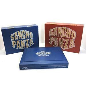 Premier CIGAR BOXES Lot of 3 Blue & Brown Suave Accents/Storage EUC